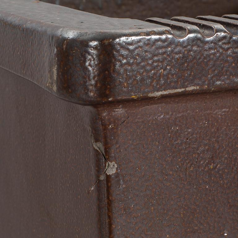 A CERAMIC STORAGE CONTAINER FROM HÖGANÄS, first half of the 20th century.