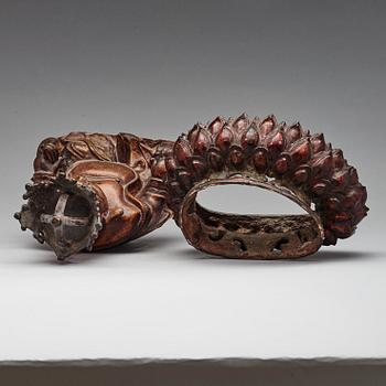 A large seated bronze figure of budhai, Ming dynasty (1368-1644).