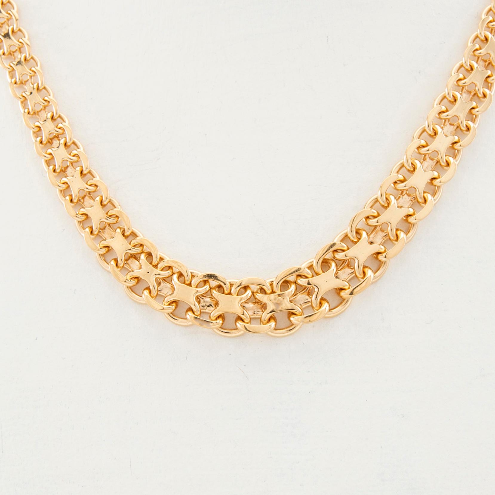 Necklace dosed X-link 18K gold.