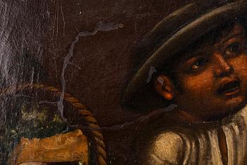 Spanish school, 18th century, Child with vegetables.