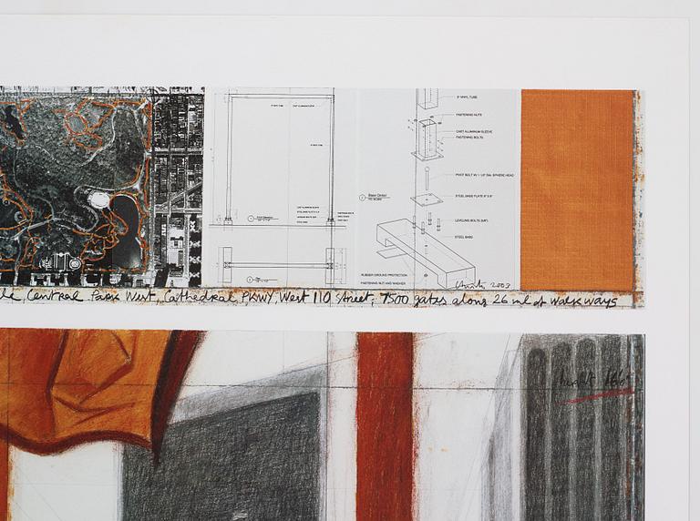 Christo & Jeanne-Claude,  Offset in colours, signed Christo in pencil.