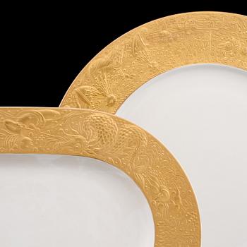 UPPLÄGGNINGSFAT, 2 st, "Die Zauberflöte", Björn Wiinblad, Rosenthal, 1900-tal.