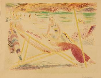 Isaac Grünewald, "På Alassios badstrand".