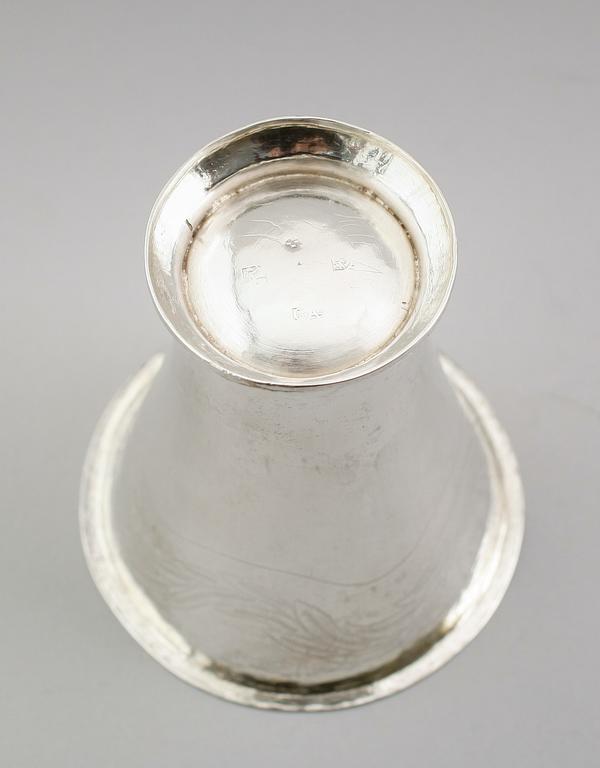 BÄGARE, silver, Carl Ahlstrand, Askersund 1792. Vikt ca 55 gram.