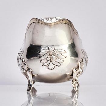 A Swedish mid- 18th century parcel-gilt silver cream-jug, mark of Anders Schotte, Uddevalla 1779.