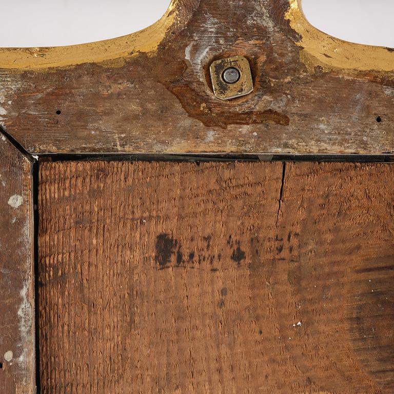 A pair of Gustavian giltwood one-light girandoles by J. P. Helin (master in Stockholm 1763-94).