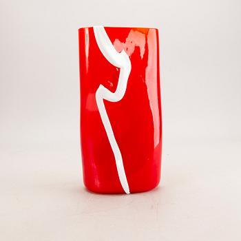 Barbini, a signed glass vase Murano later part of the 20th century.