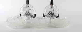 ASSIETTER, glas, 12 st, 1900-talets första hälft.