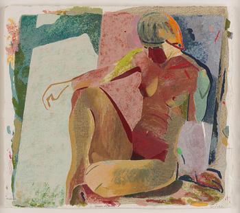 Ulf Gripenholm, lithograph in colours, 1991, signed provtryck.