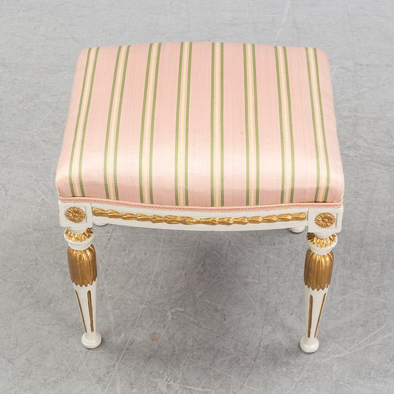 A Gustavian stool, end of the 18th Century.