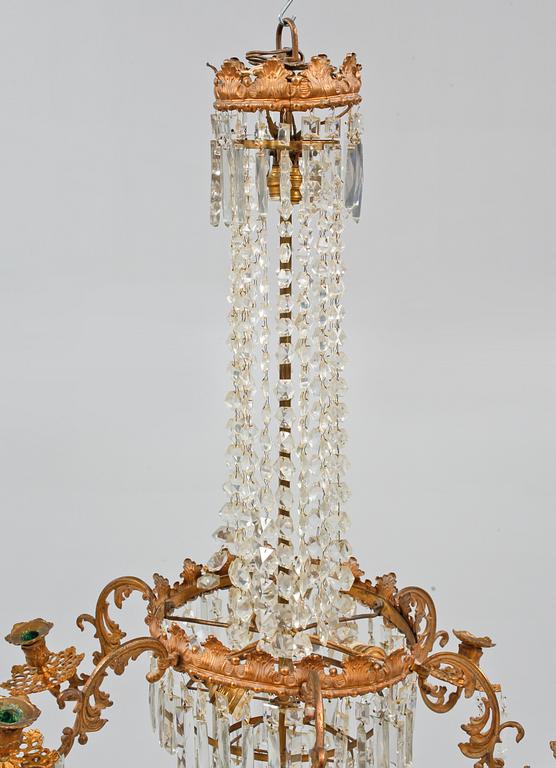 LJUSKRONA, oscariansk, 1800-talets andra hälft, höjd 96 cm.