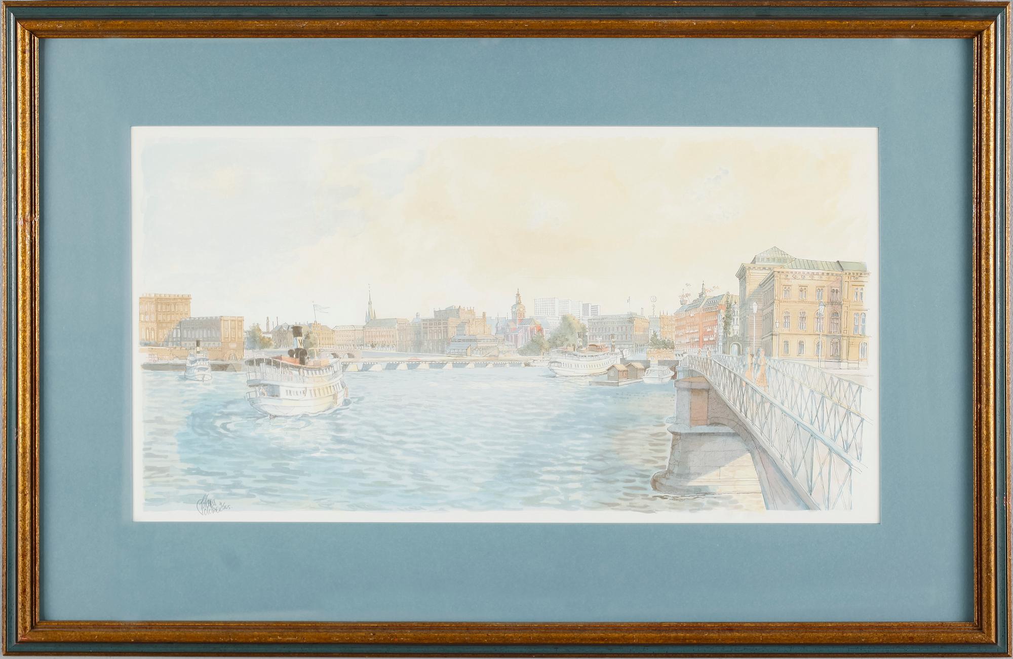 CLAES FOLCKER, 2 st, färglitografier, signerade, numrerade 4/365.