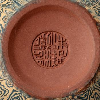 Fan Weiqun, 'Gongfu'-tekanna, polykrom yixing, Kina, 1990-tal.