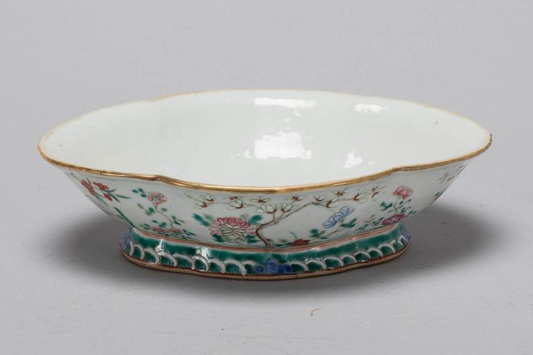 SKÅLFAT, porslin, Kanton, 1800-talets mitt.