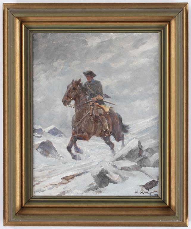 ALEXANDER LANGLET. Oljemålning på duk. Signerad och daterad -38.