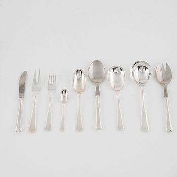 A Danish Silver Cutlery, 'Old Danish', Cohr, with Swedish import mark (54 pieces).
