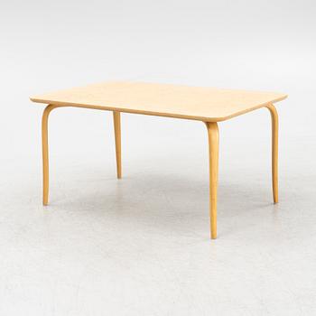 Bruno Mathsson, a birch coffee table, Firma Karl Mathsson, Värnamo, dated 1962.