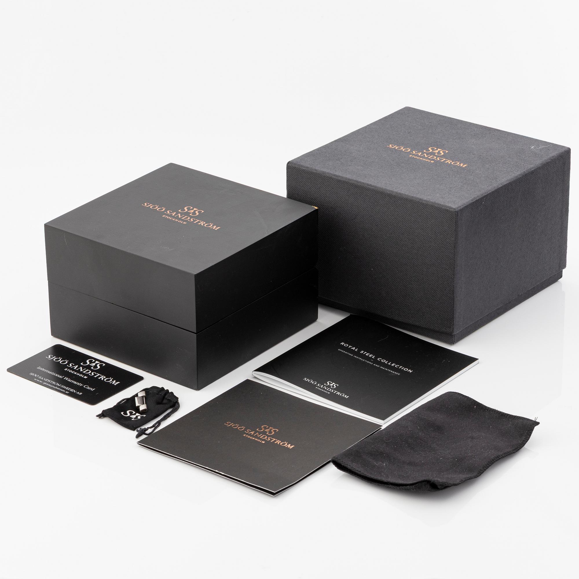 Sjöö Sandström, Royal Steel Classic II, armbandsur, 41 mm.