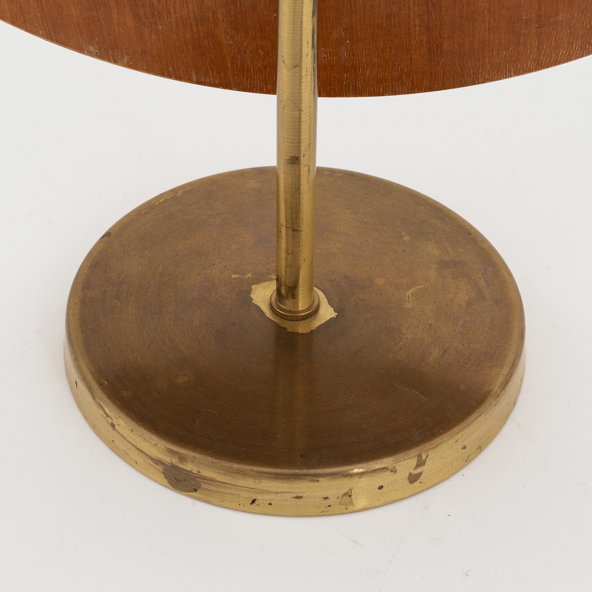 A Swedish Modern brass table mirror, 1940's/50's.