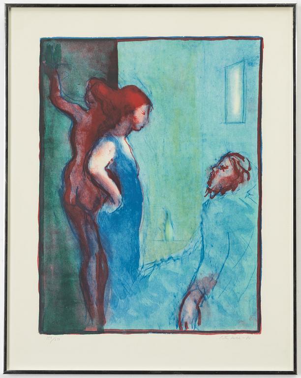 Peter Dahl, 'Wine, women and men', six colour lithographs.