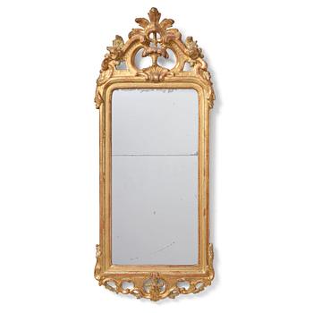 101. A Swedish Rococo 18th century mirror by Johan Åkerblad (master in Stockholm 1758-1799).