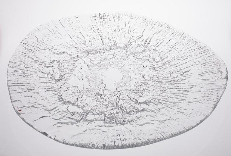 SKÅLFAT, glas, signerat Tapio Wirkkala, Iittala. 1970-talets början.