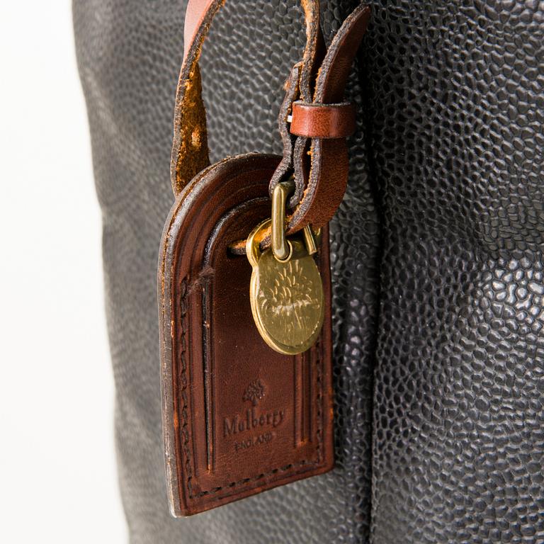 MULBERRY Large Clipper Scotchgrain Travel Bag.