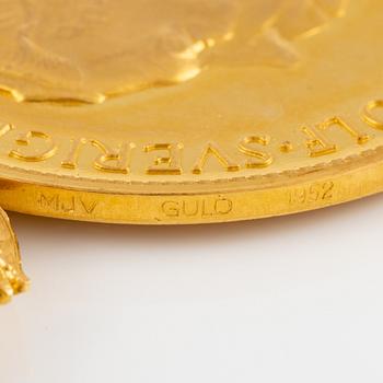 Medal, 18k gold, Sweden, Gustav VI Adolf.