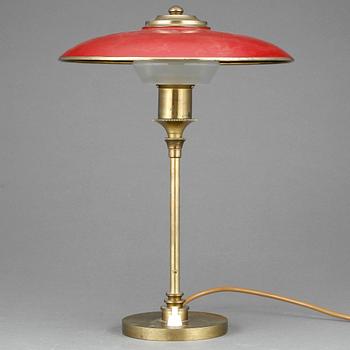 BORDSLAMPA, mässing, möjligen Tyskland 1930-tal.