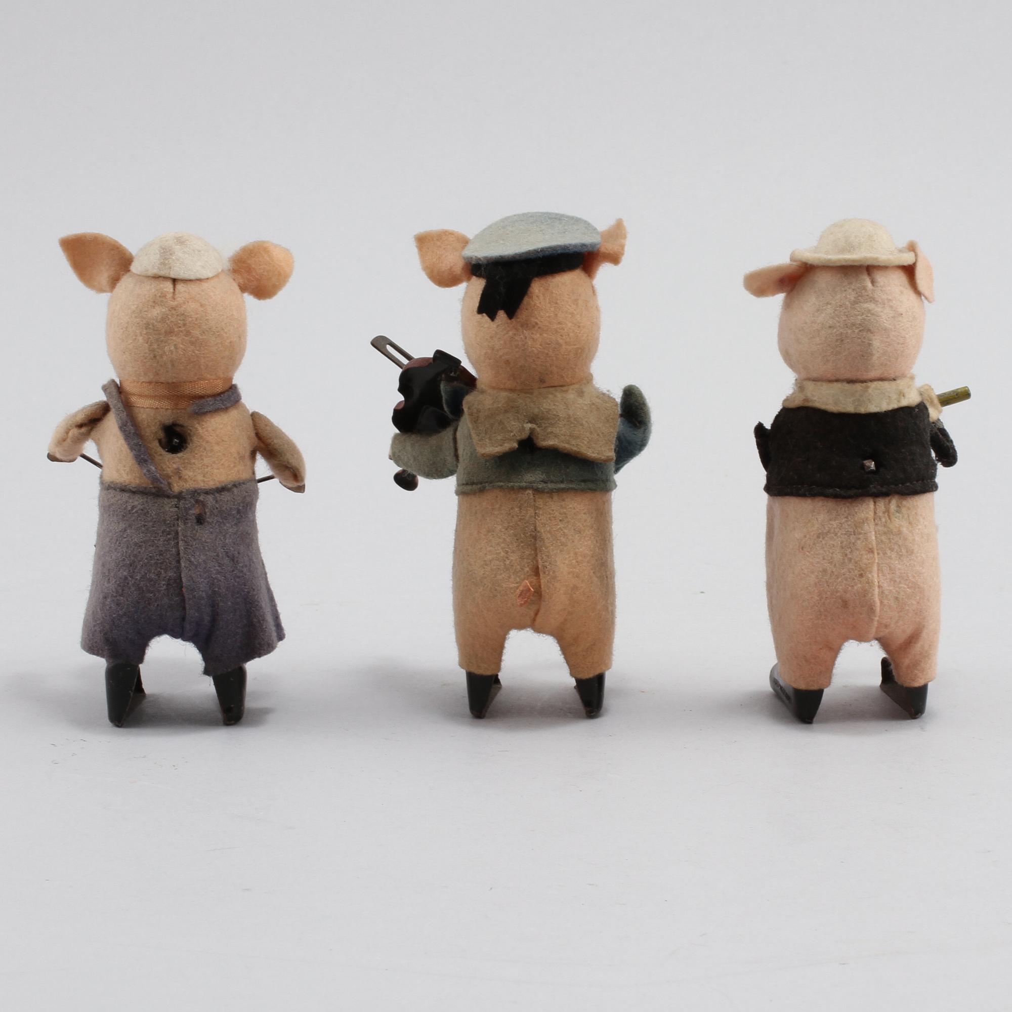 LEKSAKSGRISAR, 3 st, Schuco, Tyskland, 1930-tal.