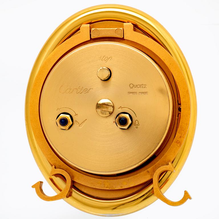 Cartier, bordsur / väckarklocka, 90 x 74 mm.
