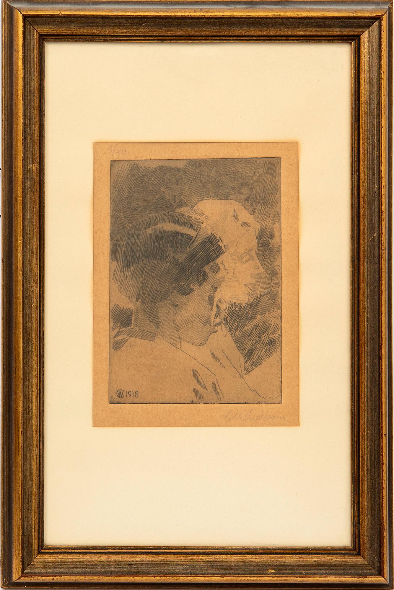 Carl Wilhelmson, etsning signerad, daterad i trycket 1918.