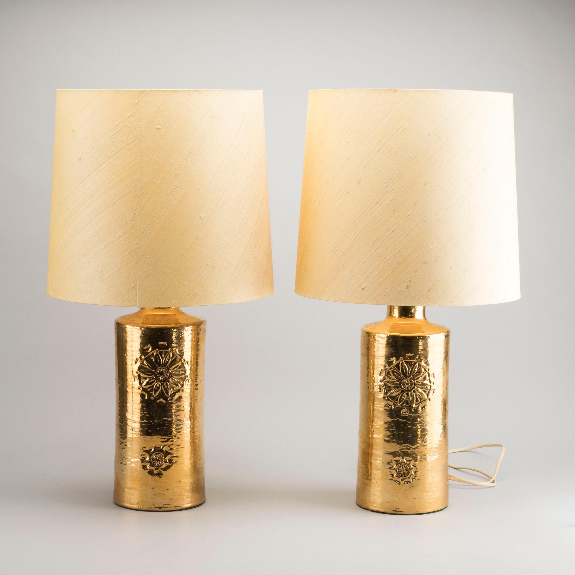 A PAIR OF TABLE LAMP BY BITOSSI FOR BERGBOMS.