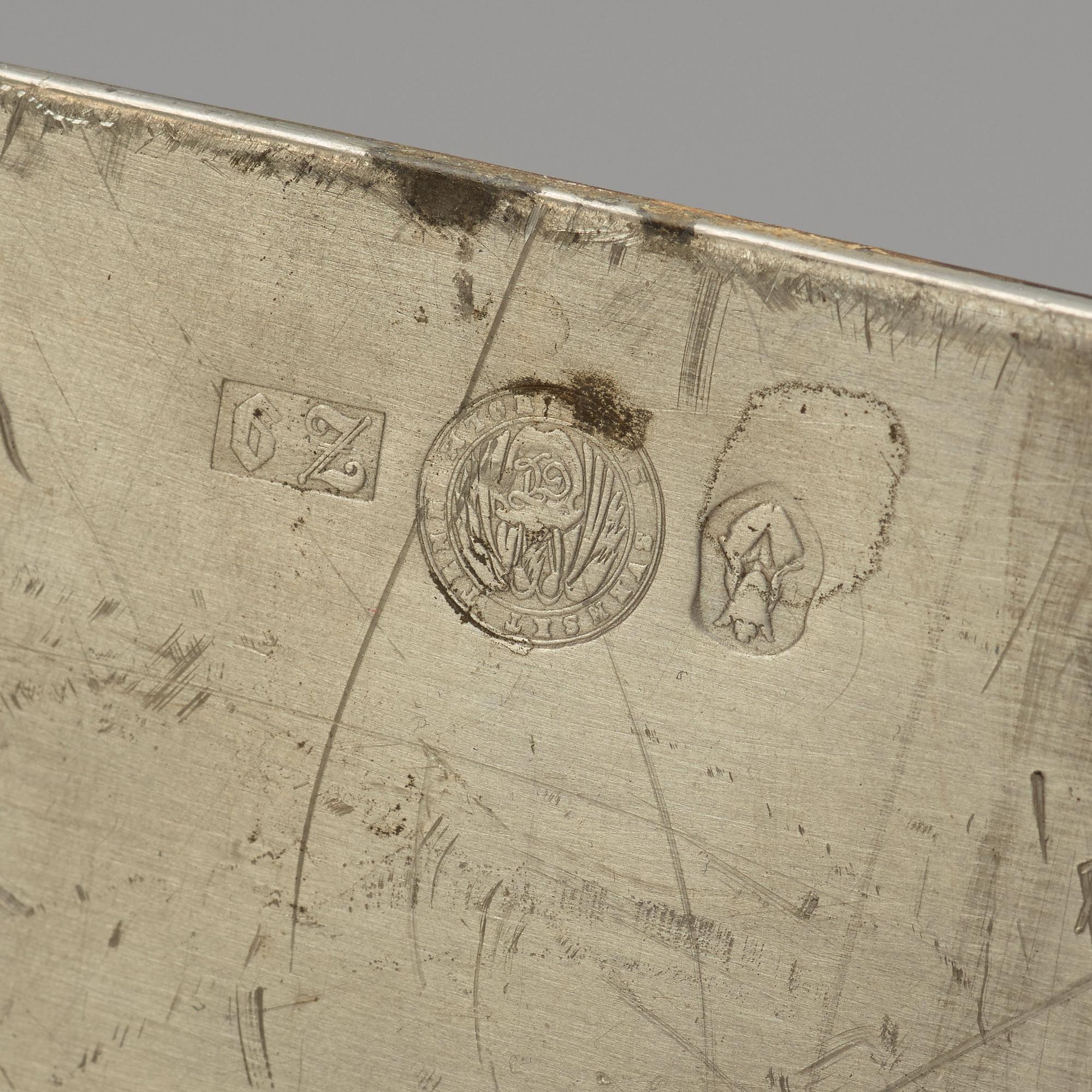 A pair of Anna Petrus pewter bookends, Svenskt Tenn, Stockholm 1974.