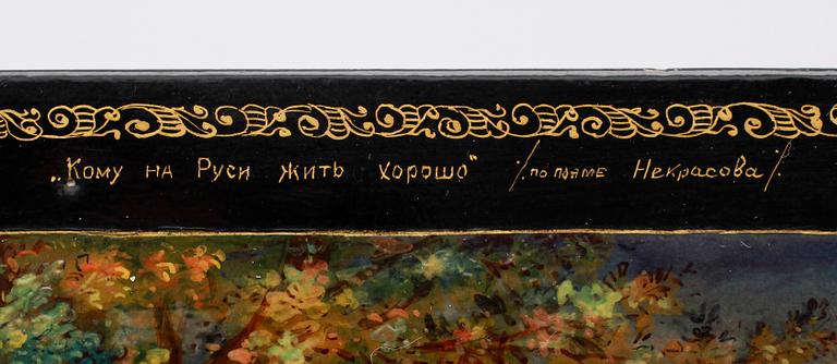 SKRIN, papier maché, signerad B Burmistov, Ryssland, 1954.