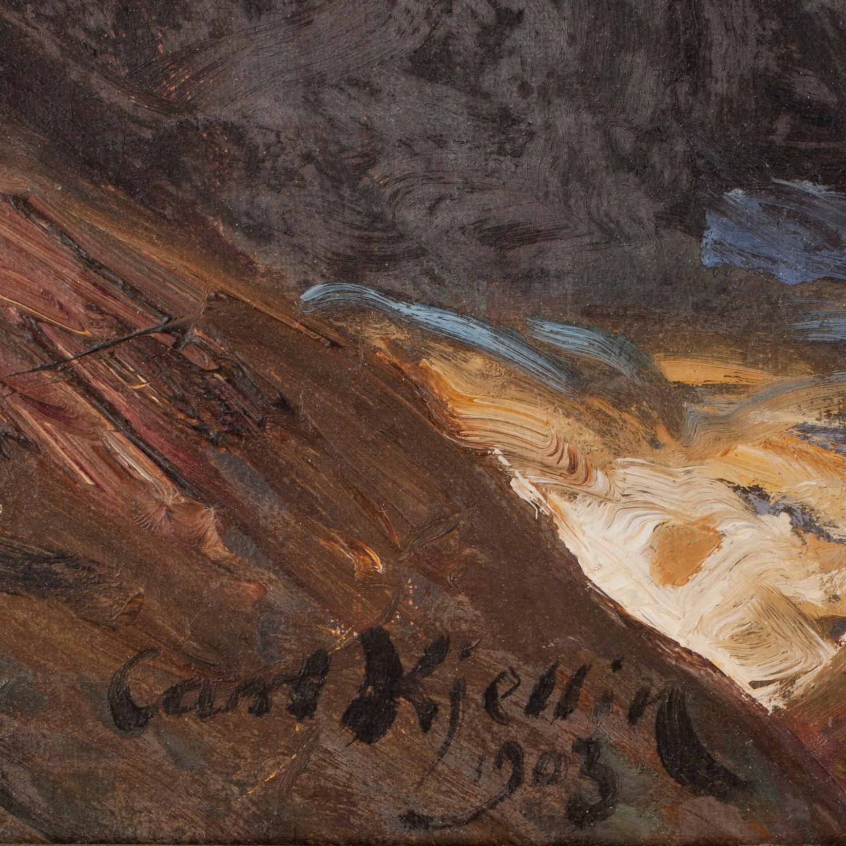 CARL KJELLIN, olja på duk. Sign o dat 1903.