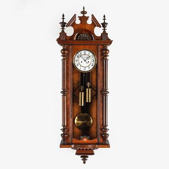 VÄGGUR, sk lodregulator, nyrenässans, omkring år 1900.