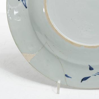 Eleven blue and white porcelain plates, China, Qing dynasty 18th century.