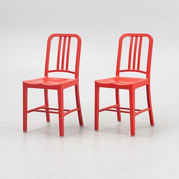 Stolar, 6 st, "111 Navy Chair", Emeco & Coca-Cola.