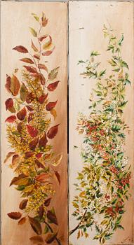 OKÄND KONSTNÄR, 1 par, olja på duk, signerade M. Cantrell och daterade -91.