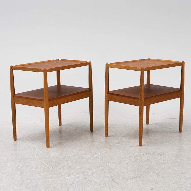 A pair mid 20th century bedside tables 'Arena', Tingströms.