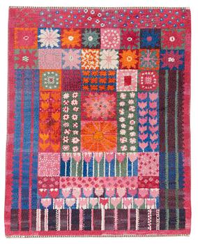 257. Marianne Richter, A CARPET, "Blommig rya", knotted pile, ca 173 x 136,5 cm, signed AB MMF MR.