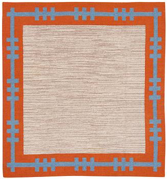 CARPET. Rölakan (flat weave). 220,5 x 202,5 cm. Signed AKN NBH.