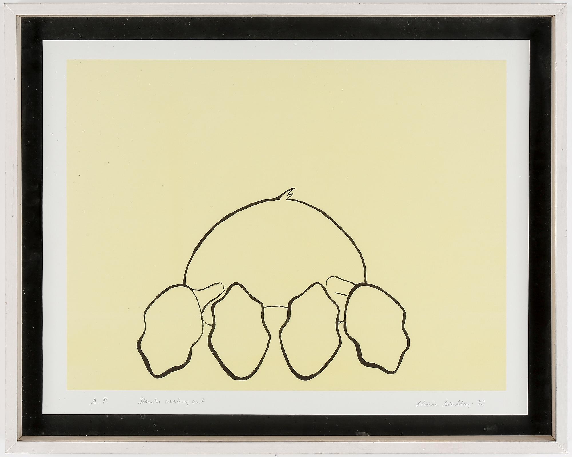 MARIA LINDBERG, "Ducks Making Out", AP.