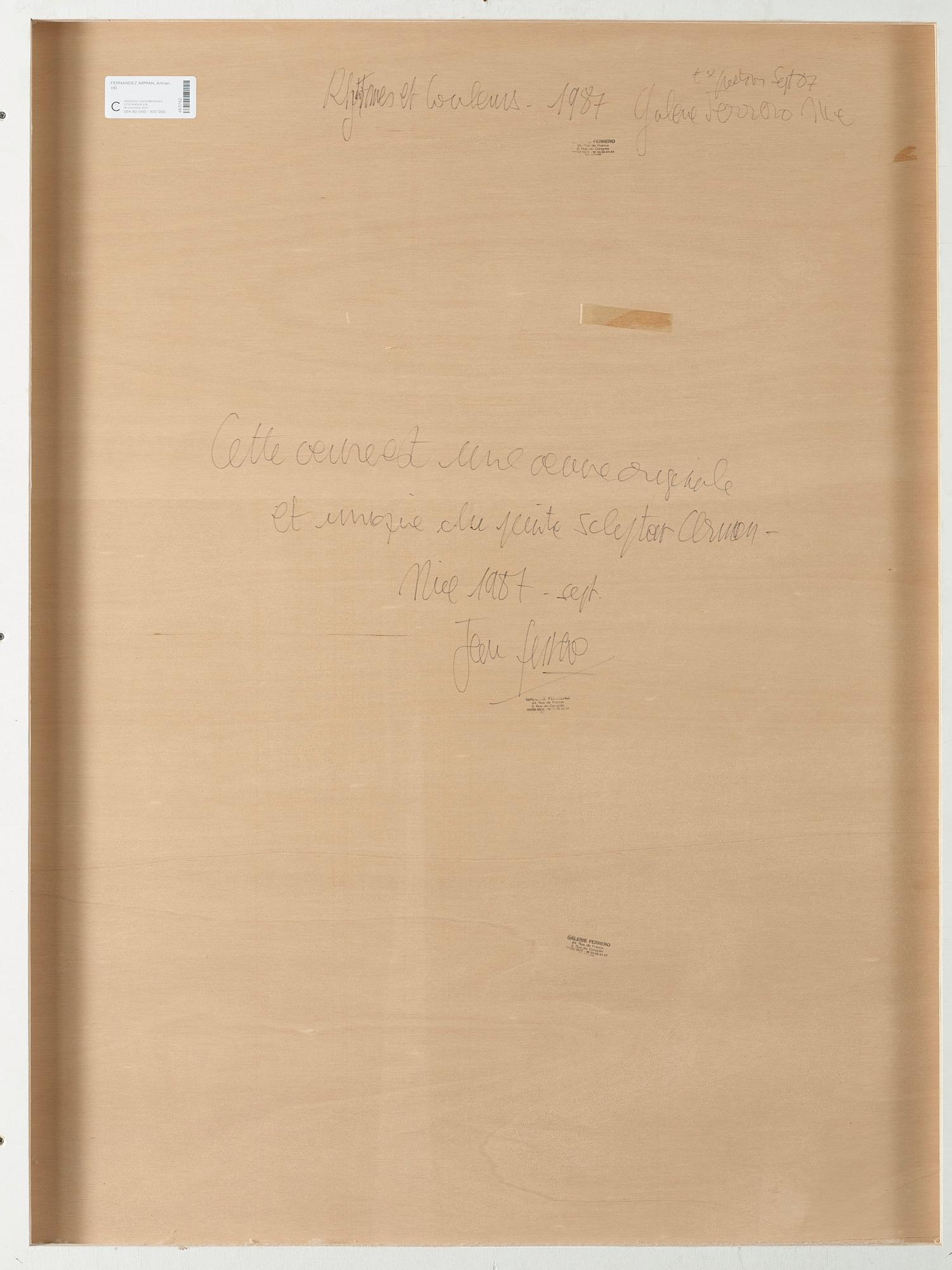 Arman (Armand Pierre Fernandez), Utan titel.