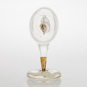 Oiva Toikka och Mauno Honkanen, glasfågel, osignerad, Silver .830. Tillverkare A. Tillander. 1985.