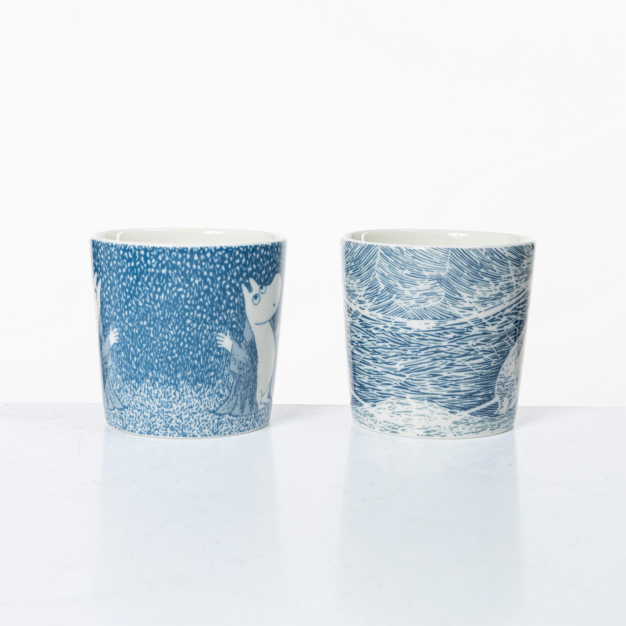 Arabia, 29 Moomin mugs, Finland.