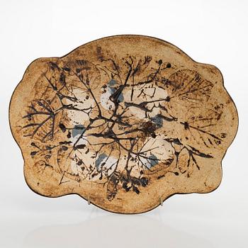 Francesca Mascitti-Lindh, dekorationsfat, stengods, signerad FML Arabia.