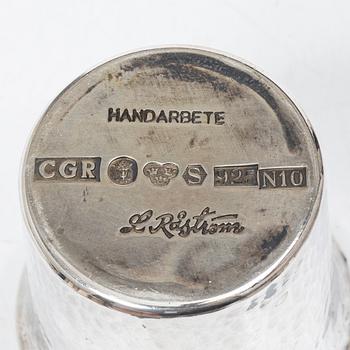 Lennart Råström, Four silver cups, CG Råström, Stockholm 1987.