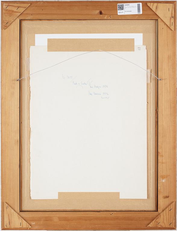 NELL WALDEN, mixed media on paper, signed and dated -72.